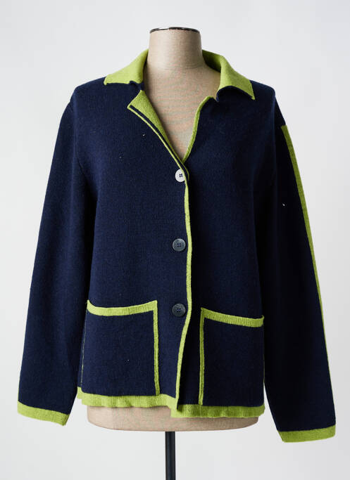 Gilet manches longues bleu L'ATELIER D'ANNA pour femme