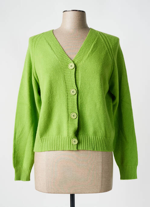 Gilet manches longues vert L'ATELIER D'ANNA pour femme