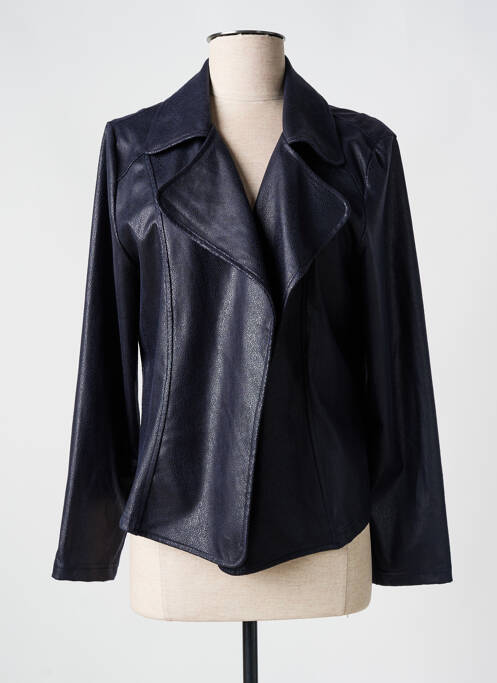 Veste simili cuir bleu SIGNE NATURE pour femme