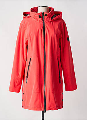 Manteau long a capuche a capuche orange JUNGE femme