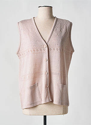 Gilet sans manche coupe cintrée beige I.ODENA femme