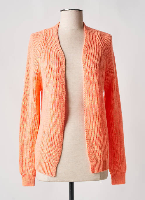 Gilet manches longues orange SIGNE NATURE pour femme