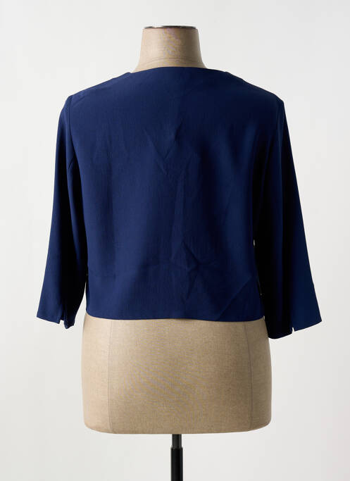 Boléro fermeture liens à nouer bleu fonce PAUSE CAFE femme