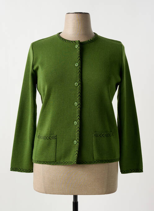 Gilet manches longues vert I.ODENA pour femme