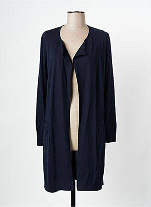 Gilet manches longues col v bleu MAUD & SACHA femme