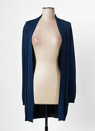 Gilet manches longues col châle bleu RINASCIMENTO femme