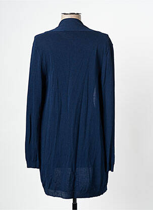 Gilet manches longues col châle bleu RINASCIMENTO femme