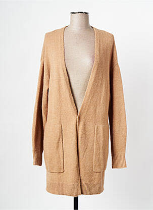 Gilet manches longues resserrée sur le bas beige ANDAM femme