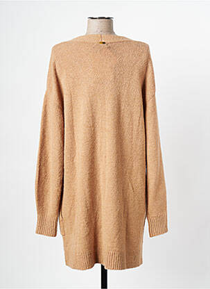 Gilet manches longues resserrée sur le bas beige ANDAM femme