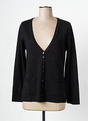 Gilet manches longues fermeture boutonnée sur le devant noir DANEVA femme