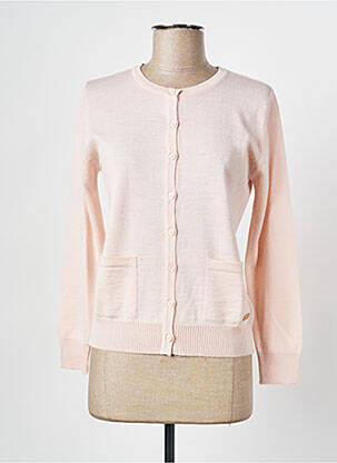 Gilet manches longues resserrée sur le bas rose DANEVA femme