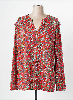 Top imprimé fantaisie manches longues orange DIANE LAURY femme