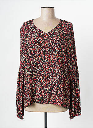Blouse imprimé fantaisie manches longues orange SIGNE NATURE femme