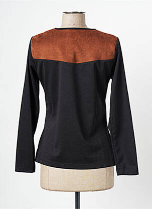 Pull col v manches longues marron FRANCE RIVOIRE femme