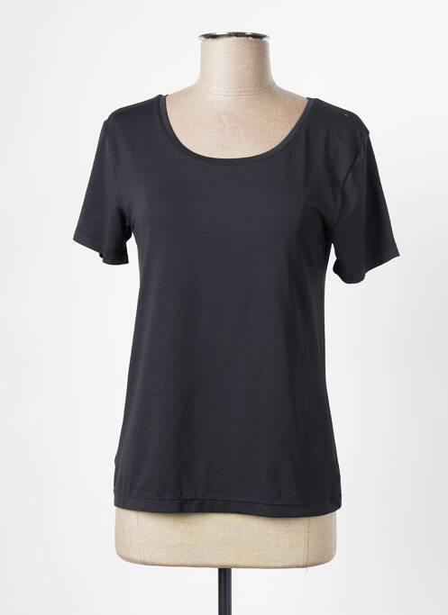 T-shirt col rond manches courtes noir GIORGIO BARBARA femme