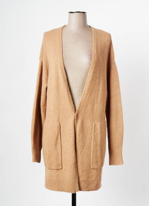 Gilet manches longues beige ANDAM pour femme