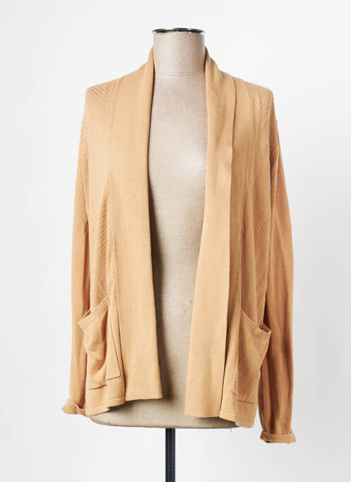 Gilet manches longues beige CHRISTINE LAURE pour femme