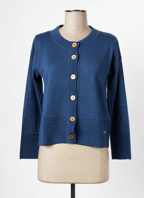 Gilet manches longues bleu DANEVA pour femme