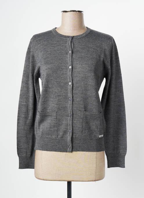 Gilet manches longues gris DANEVA pour femme