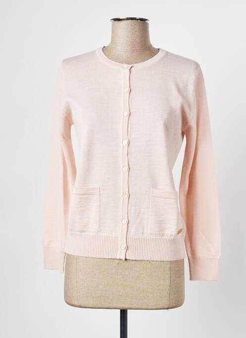 Gilet manches longues rose DANEVA pour femme