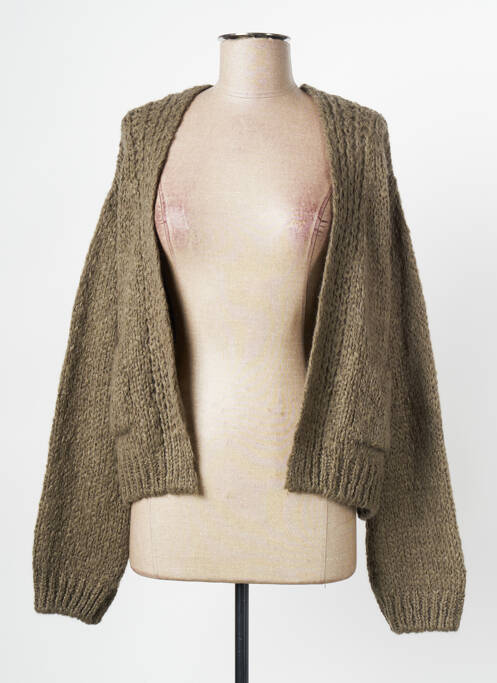 Gilet manches longues vert SIGNE NATURE pour femme