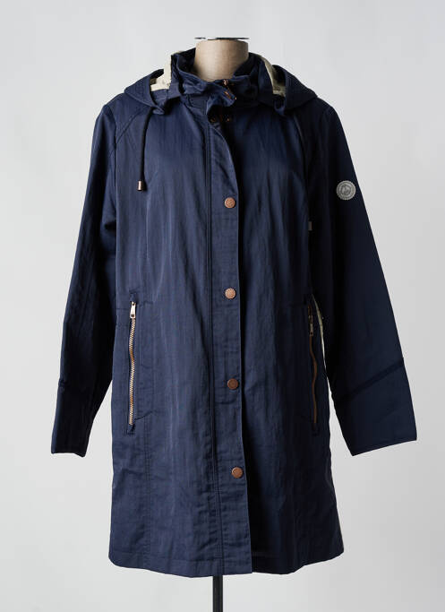 Manteau long bleu JUNGE pour femme