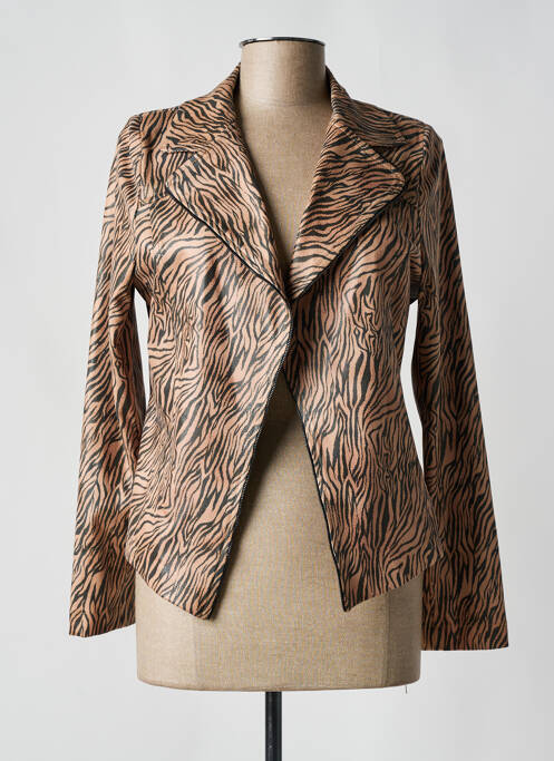 Veste casual marron MISS TIC pour femme