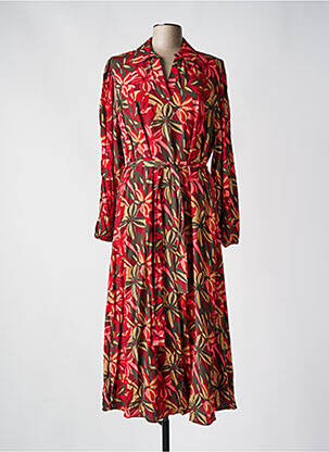 Robe longue manches longues manches longues rouge JULIE GUERLANDE femme