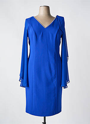 Robe mi-longue manches longues manches longues bleu clair MATHIEU PARIS femme