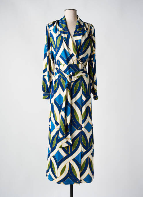 Robe longue bleu K-DESIGN pour femme