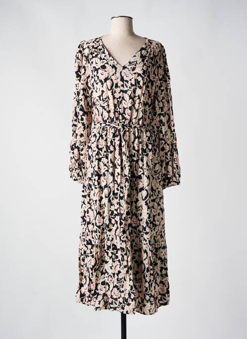 Robe mi-longue noir C'EST BEAU LA VIE pour femme