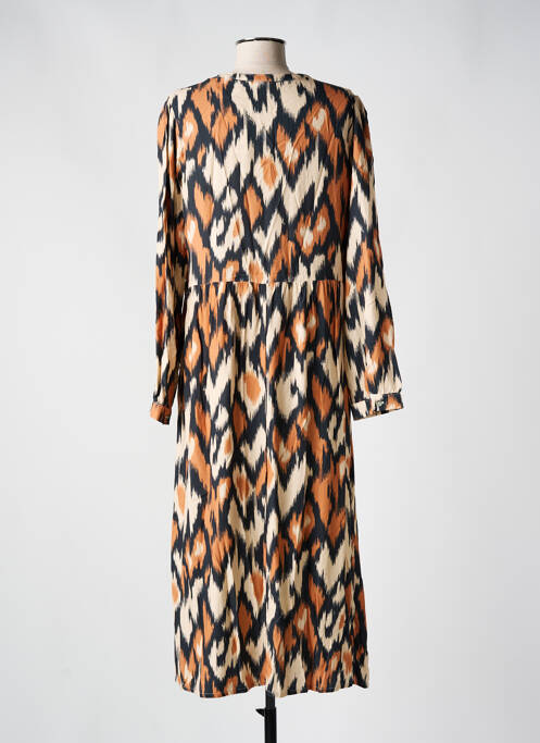 Robe mi-longue orange C'EST BEAU LA VIE pour femme