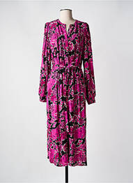 Robe longue manches longues manches longues rose FABIENNE CHAPOT femme