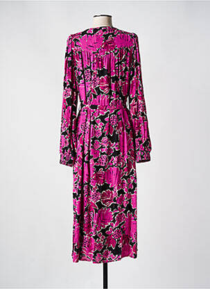 Robe longue manches longues manches longues rose FABIENNE CHAPOT femme