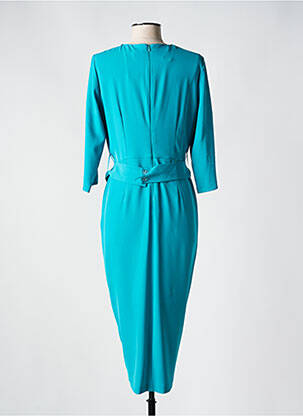 Robe mi-longue manches 3/4 manches 3/4 vert BARILOCHE femme