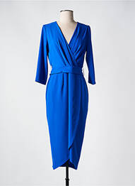 Robe mi-longue manches 3/4 manches 3/4 bleu BARILOCHE femme