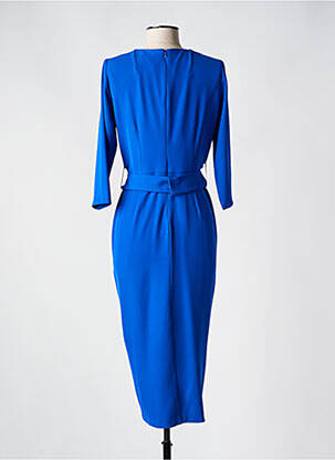 Robe mi-longue manches 3/4 manches 3/4 bleu BARILOCHE femme