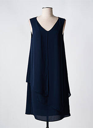 Robe mi-longue sans manche sans manche bleu BARILOCHE femme