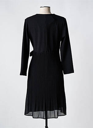 Robe mi-longue manches longues manches longues noir SIGNE NATURE femme
