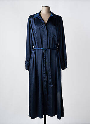 Robe longue manches longues manches longues bleu ANDAM femme