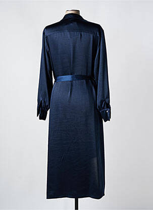Robe longue manches longues manches longues bleu ANDAM femme