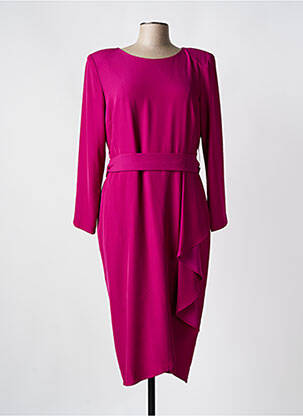 Robe mi-longue manches 3/4 manches 3/4 rose BARILOCHE femme