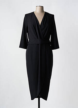 Robe mi-longue manches 3/4 manches 3/4 noir BARILOCHE femme