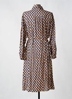 Robe mi-longue manches longues manches longues beige C'EST BEAU LA VIE femme