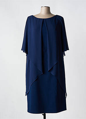 Robe mi-longue manches 3/4 manches 3/4 bleu MATHIEU PARIS femme