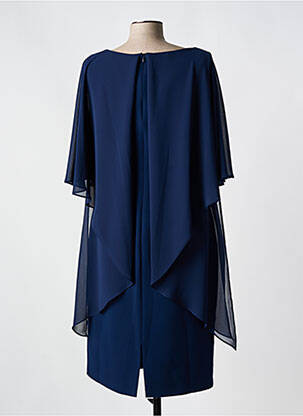 Robe mi-longue manches 3/4 manches 3/4 bleu MATHIEU PARIS femme