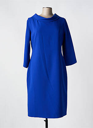 Robe mi-longue manches 3/4 manches 3/4 bleu MATHIEU PARIS femme