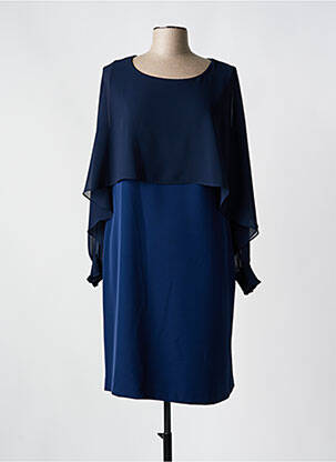 Robe courte manches longues manches longues bleu BARILOCHE femme