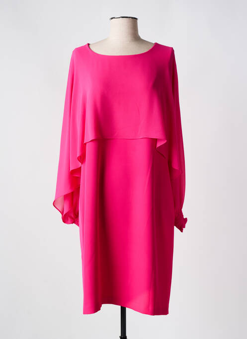 Robe courte manches longues manches longues rose BARILOCHE femme
