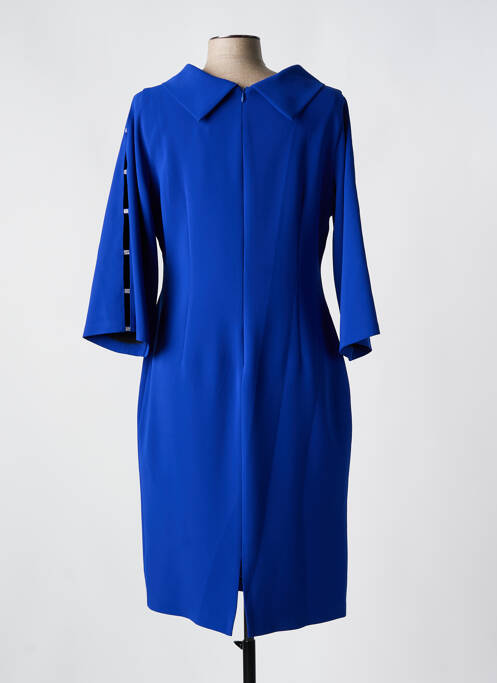 Robe mi-longue manches 3/4 manches 3/4 bleu MATHIEU PARIS femme